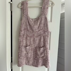 Olivaceous darker red Tweed dress, Size L, great condition only worn once!